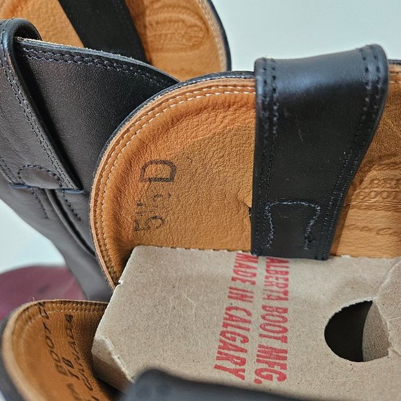 8. Cowboy Boots by Alberta Boots Co. Burgundy Kangaroo. Size 5.5 D. NIB - Picture 7 of 10